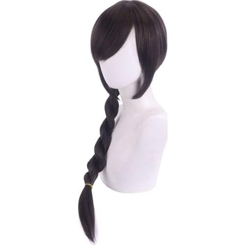 55cm Anime WONDER EGG PRIORITY Cosplay Neiru Aonuma Wig Role Playing Wigs Halloween Cosplay Brown Linen Hair Wig Cap