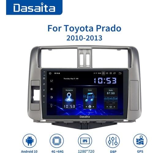 Dasaita 9" HD Touch Screen Car Android 10.0 Autoradio for Toyota Prado 150 GPS 2010 2011 2012 2013 BT5.0 4G 64G Multimedia