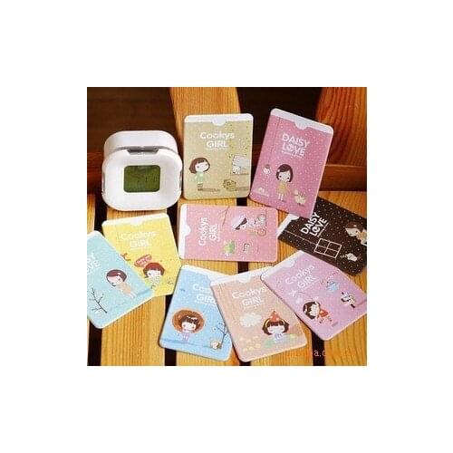 Free ship!1lot=100pc!Cute girl PVC credit card package / ID bus card sets /bank card holders