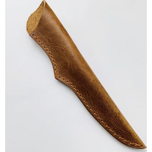 Brown Cowhide leather sheath For DIY Straight knife,Cowhide leather case For Fruit knife, kitchen knife