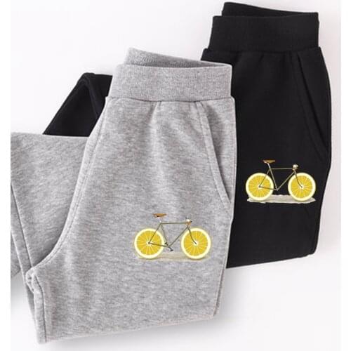 Aimi lakana kid long pant fruit bike funny clothes boy girls spring autumn sweatpants kid cotton pajamas pant