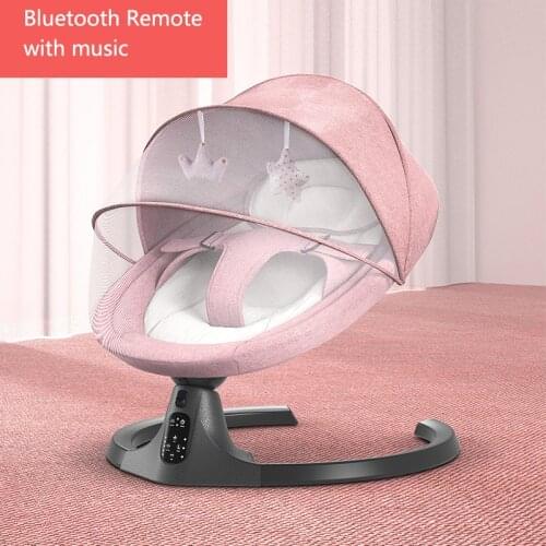 Baby Electric Rocking Chair Bluetooth Remote Artifact Newborn Baby Sleeping Basket with music Kids Swing cardle 0-36month