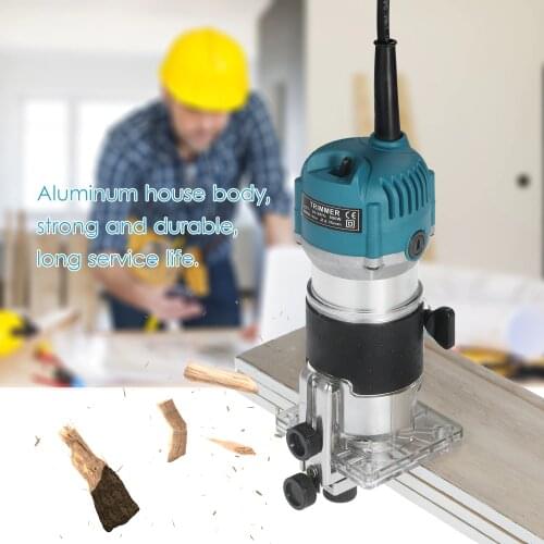 220V 800W Electric Router Trim Router 30000r/min Woodworking Wood Router Wood Laminate Electric Trimmer Compact Palm Routers