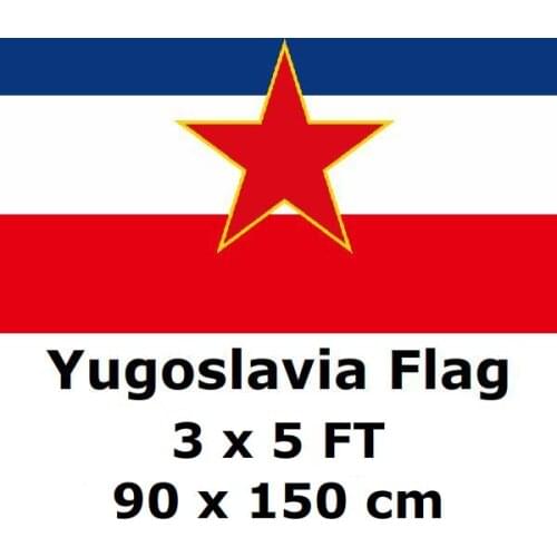 Yugoslavia Flag 90 x 150 cm Polyester SFRJ Yugoslav Yugoslavia 1945 - 1992 Old Flags And Banners National Flag