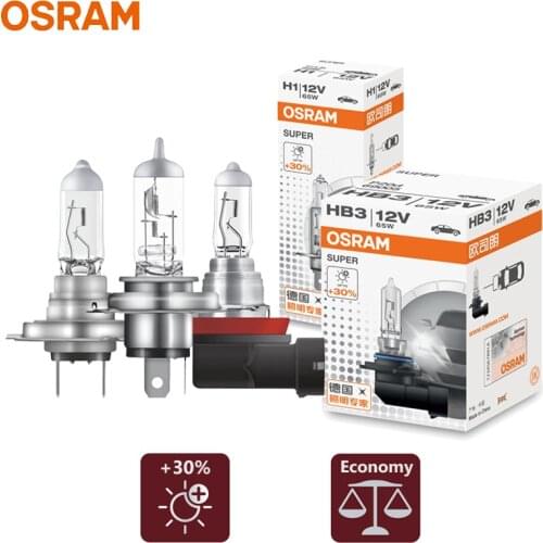 OSRAM H1 H4 H7 H11 9003 9005 9006 65W Halogen Light HB2 HB3 HB4 12V 3200K Head Lamp +30% Bright Car Bulb OEM Quality SUP 1pc