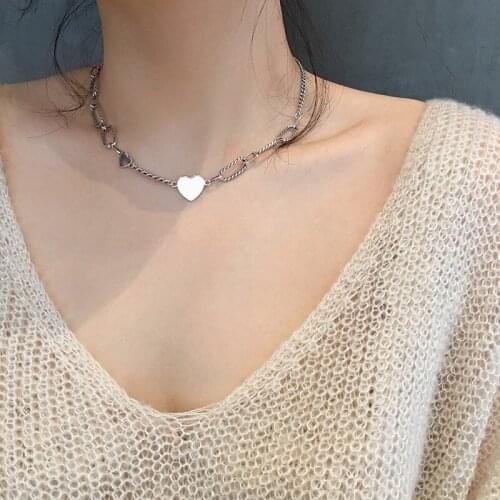 Korean New Necklace 2021 Collier Geometric Pendant Choker Necklaces for Women Jewelry Accessories Wholesale Collares