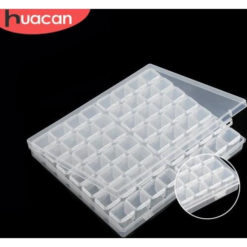 HUACAN 56 Grids Diamond Painting Rhinestones Storage Box Diamond Mosaic Tool Accessories Home Storage Supplies