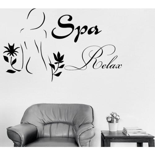 Beauty Spa Girls Cosmetic Wall Sticker Home Decor Bathroom Interior Decor Mural Design High Quality Waterproof Vinyl Decal LC218