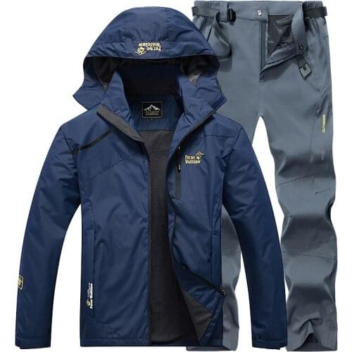 Outdoor Stormsuit Mens And Womens Spring And Autumn Thin Sports Suit, Slim Body, Windproof, Waterproof Mountaineering Pants