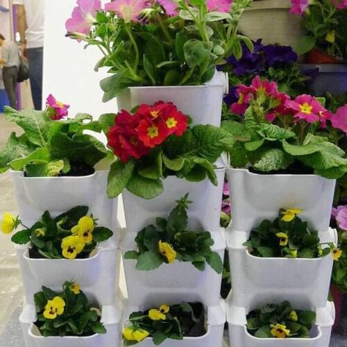 Creative Vertical Greening Combination Wall Flower Pots Plastic Plant Pot Outdoor Indoor Planter Home Garden Decoration ZA3059