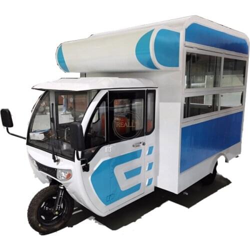 Mobile Snack Dinner Electric Tricycle Mini Fast Food Trucks With Kitchen Equipment Ice Cream Hot Dog Hamburger Cart Van