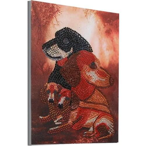 Cartoon Dog Group Diamond Painting Cross Stitch Wall Decor Diamond Embroidery Resin Special Shaped Animal Rhinestone 5D DIY