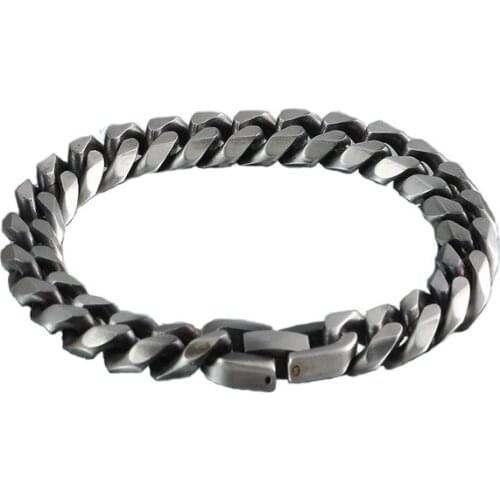 Men Chain Jewelry Trend Goth Stainless Steel Man Bracelet Braided Rock Bangles Party Accessories Punk Chains Mens Bracelets