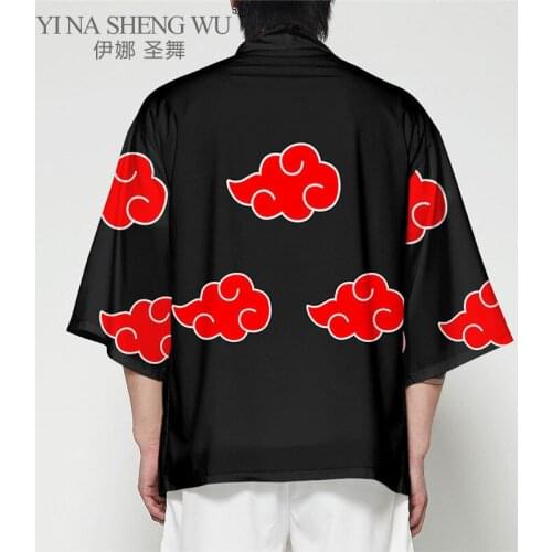 Summer Japanese Seven Point Sleeves Kimono Mens Cloak Jacke Tops Blouse Loose Casual Fashion Plus Oversized Quick Dry Tops Coat