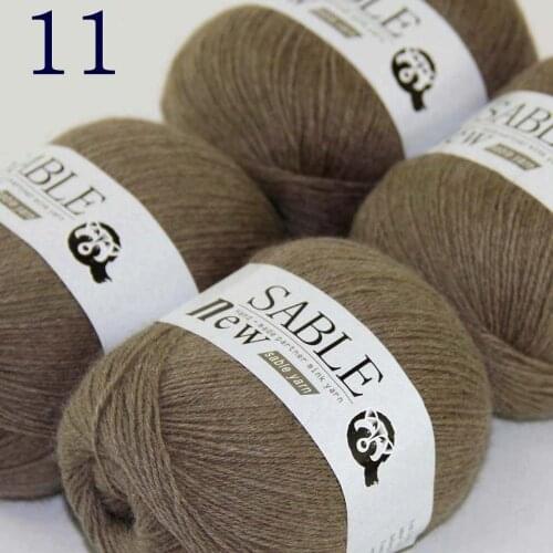 Sale Super Soft 4X50g Pure Sable Cashmere Wrap Shawls Hand Knit Wool Crochet 243-11 Coffee