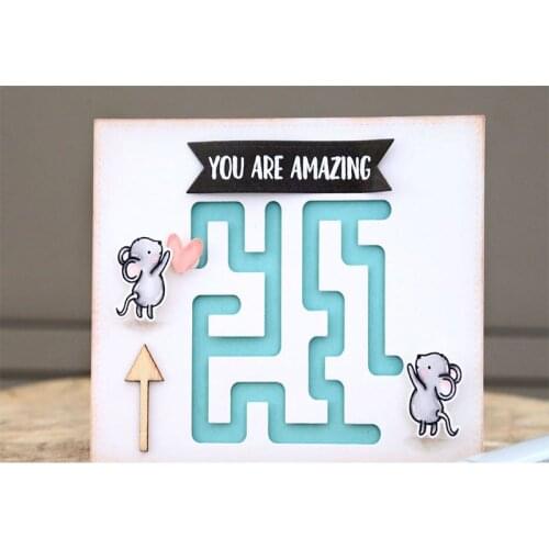 Heart Maze Game Metal Cutting Dies Stencils for DIY Scrapbooking Photo Decorative Crafts Embossing Paper Cards Making New 2018