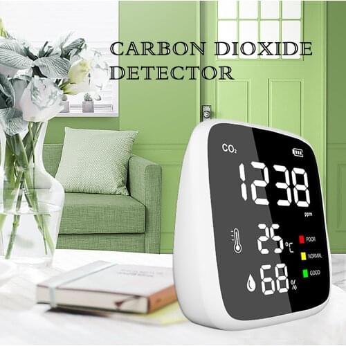 Co2/rh/temp. 3-in-1 Air Quality Detector Temperature Humidity Monitor Co2 Meter Tester Hygrothermograph With Data Display#dg4
