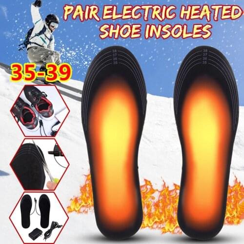 USB Heated Insoles Winter Feet Warm Smart Remote Control Heating Shoe Mats 2000 mAh Three-speed Temperature Control Warm Insoles