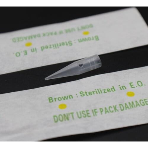 100 Pcs Sterilized Tattoo Nozzle Needle Caps 1RL&3RL Tips For Permanent Makeup Eyebrow Lip Giant Sun Tattoo Machine