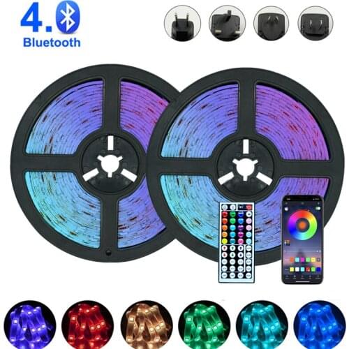 LED Strip Light Bluetooth luces Led RGB 5050 Waterproof Flexible Lamp Tape Ribbon With Diode Tape Lawn decoration for room