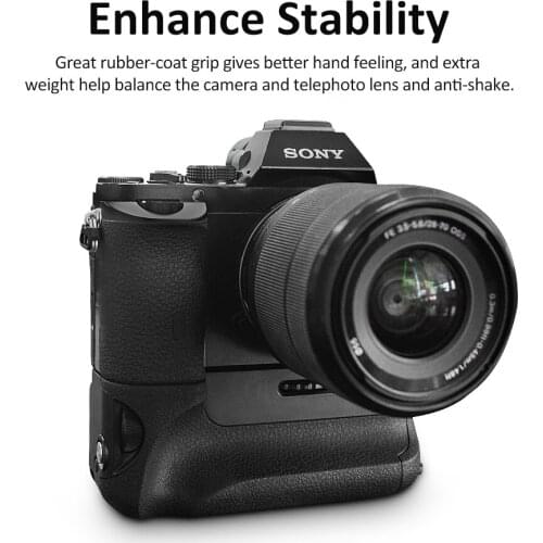KingMa VG-C1EM Vertical Battery Grip Holder For Sony Alpha A7/ A7R/ A7S Cameras Compatible with 2PCS NP-FW50 Battery