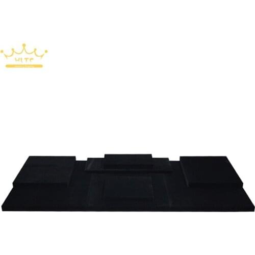 Jewelry Display Window Showcase Black Velvet MDF Board Jewellery Stand Ring Holder Cases 110*50*2cm