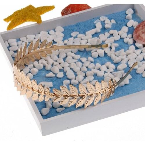 Y166 Vintage Women Goddess Leaf Headband Headdress Hair Band Crown Wedding Chic