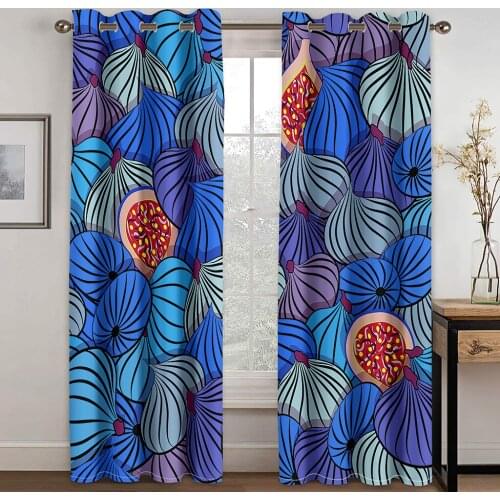 Living Room Shading 90% Decorative Curtain, Onion Fruit Pattern, Home Textile Decoration, Bedroom Perforated Curtains