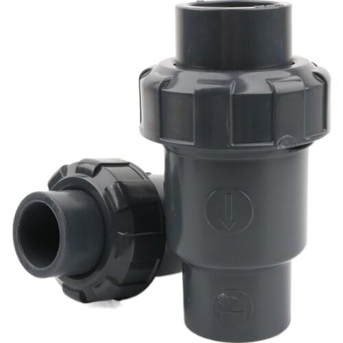 1pc 20 25 32 40 50mm PVC Check Valve One Way No-Return Valve Aquarium Fish Tank Adapter Garden Irrigation Water Pipe Joints