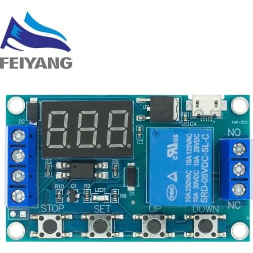 10pcs 1 Channel 5V Relay Module Time Delay Relay Module 6-30V Trigger OFF / ON Switch Timing Cycle for Arduino Relay Board Rele