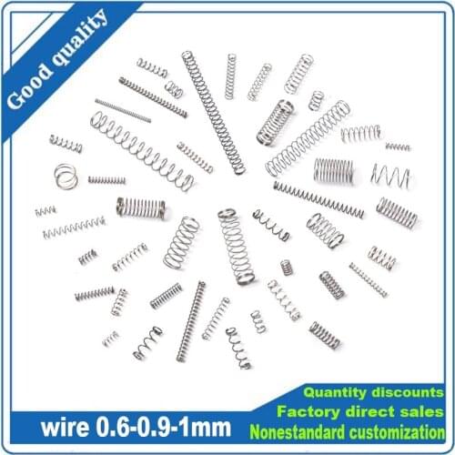 10pcs 304 Stainless Steel Coil Springs Wire dia 1/1.2mm*6 7 8 9 10 12-20mm*5-50mm Small Compression Spring Return Helica Springs