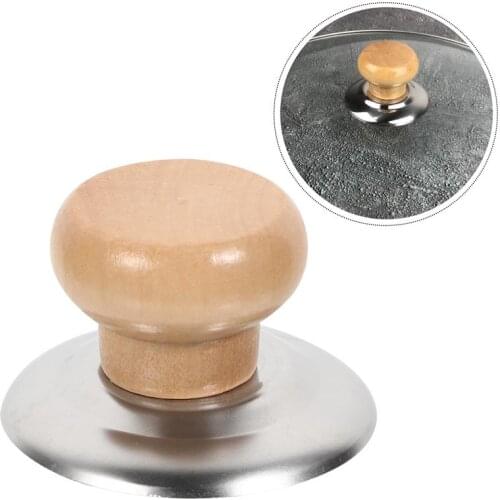 12pcs Universal Pot Pan Lid Handle Lid Handgrips Pot Lid Holding Knob Wooden Handle Cookware Replacement Parts
