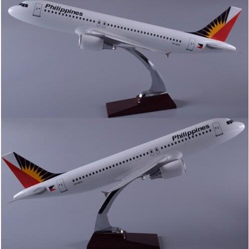 47CM 1:150 Scale Airbus A320 Model Air Philippines Airlines With Base Alloy Aircraft Plane Collectible Cisplay Toys Collections