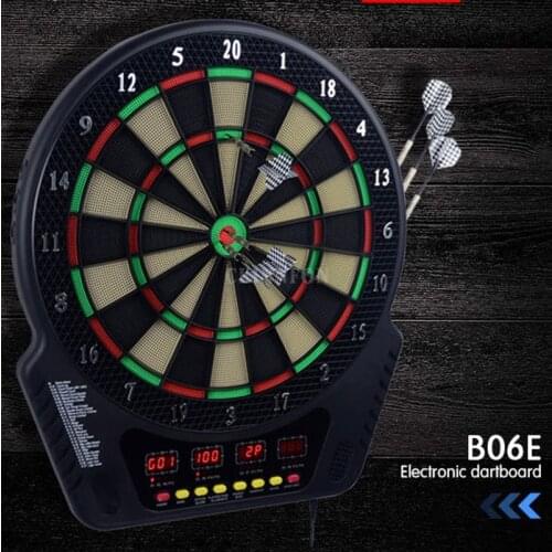 8Pcs/Lot 4 LED Display Electronic Dartboard Display 21 Games Voice+ Soft Tip Darts Indoor Sport Scoring Board Dartboard Set