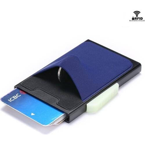 BISI GORO RFID Business Hot Credit Card Holder Multifunction Automatic 2020 Aluminium Cards Case Men Coin Wallet Slim Purse