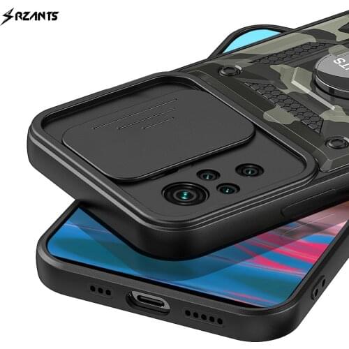 Rzants For Xiaomi Redmi Note 10 Redmi Note 10 Pro Max 4G 5G Case Jungle tank Camouflage Lens Proetction Ring Stand Holder Cover
