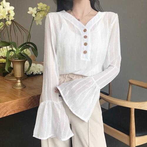 Cheap wholesale 2019 new autumn winter Hot selling womens fashion casual ladies work Shirts FP84