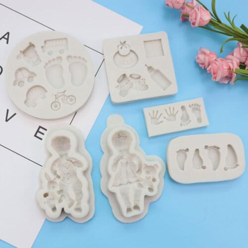 Baby Set Silicone Mold Fondant Mould Cake Decorating Tools Chocolate Gumpaste Molds, Sugarcraft Kitchen Gadget