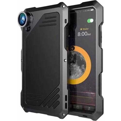 For iPhone 7 6 6S 8 Plus X 3-Layers Hybrid Full Protect Case with 3 in 1 15X Macro Lens + Glass for Samsung S9 s7edge s8 plus