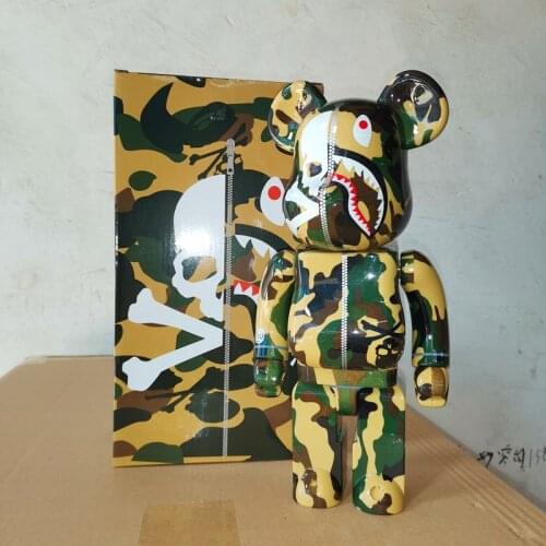 Bearbrick BAAPE Skull 400% Action Figure Street art Bearbrickly Decoration Action Figures Collectable Christmas Gifts