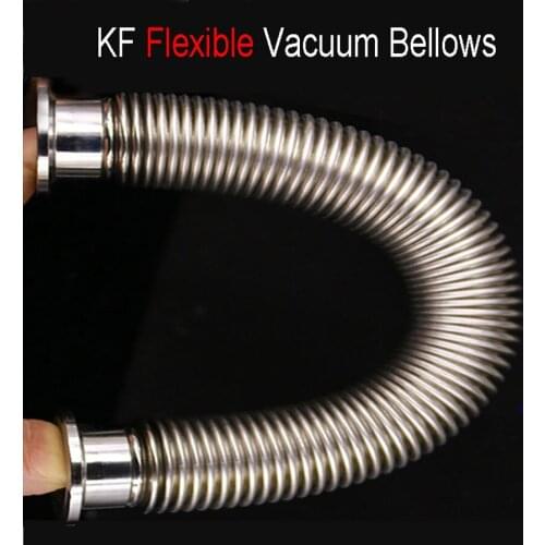 Flexbile KF40 High Vacuum Bellows Stainless Steel SS304 Forming Wave Fast Flexible Vacuum Hose 100mm-2000mm