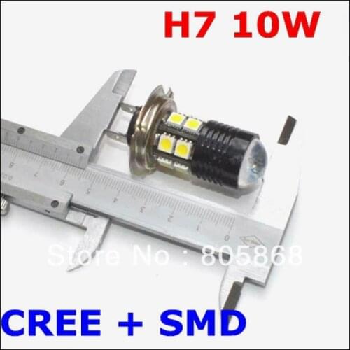 H7 LED Fog Light, Headlight, CREE chips led Fog Lamp, Q5+ 12 SMD=10W Fog Light Car Led Bulb H7,H8,H9,H10,H11,9005,9006