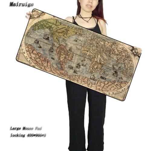 Mairuige Shop Old World Map Large Game 900*400 with Edge Locking Speed Version Game Keyboard Mouse Pad for Gamer Free Shipping