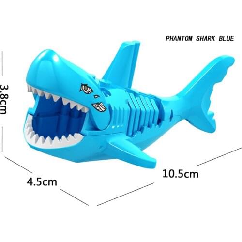 Ghost Shark Building Blocks Brick Horse Crocodile Gorilla Tiger Kids Toys Animal Lockings Figures Assemble