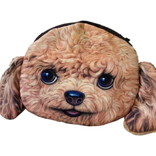 Cat Dog Pet Face Women Coin Wallet Purse Mini Bag Kids Coin Purse Pouch Women Wallets Coins Bags NIN668