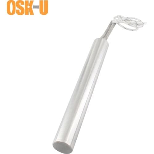 2PCS Electric Heating Resistors Cartridge Heater Element 16mm Tube Diameter Single Head Heating Pipe Wattage 450/500/600/800W