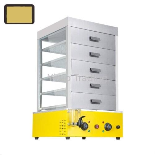 Desktop Electric Steamed Dumpling Machine Steamer Set Automatic Stainless Steel Electric Steamer Steamed Snack Display Cabinet F