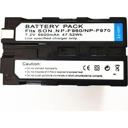 New 6600mAh NP F970 NP-F960 Replacement Battery for Sony NP F970 F960 975 QM91D Batterie DCR-VX2100 DSR-PD150 DSR-PD170 L70
