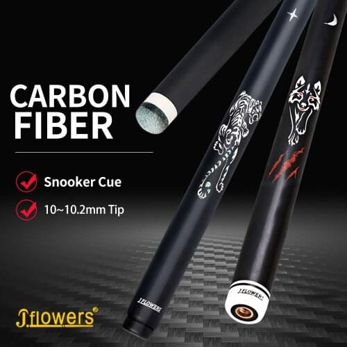 Genuine JFLOWERS JSK-103F/104F Snooker Cue 10-10.2mm Tip Carbon Fiber Shaft Billiard Cue Black Technology Professional Billiards