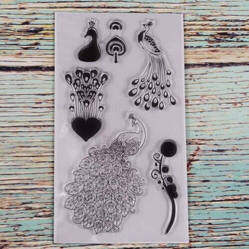 Peacock Transparent clear stamp for DIY Scrapbooking/Card Making/Kids Christmas Fun Decoration Supplies